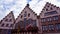 Famous Roemer Town Hall at historic district - The old town of Frankfurt - FRANKFURT, GERMANY - JULY 12, 2022