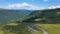 Famous romanian mountain road Transalpina at the sunny summer day