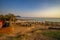 The famous Romanos Beach located near Romanos coastal village, a top tourist destination in Messenia, Greece