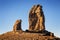 Famous Roque Nublo, volcanic rock on Gran Canaria