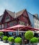 The famous `Rotes Haus` red house in Dornbirn