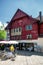 The famous `Rotes Haus` red house in Dornbirn, Austria
