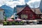 The famous `Rotes Haus` red house in Dornbirn, Austria