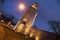 famous round tower andernach germany in the evening