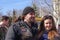 The famous Russian biker named Surgeon photographed with a young girl in Sevastopol