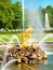 Famous Samson and Lion fountain in Peterhof