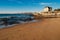 The famous sand beach of Cascais, Portugal, in the morning