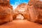 Famous Sand Dune Arch in the Arches National Park, Utah