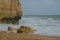 Famous sandy Praia de Benagil beach near Lagos, Portugal.