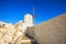 Famous Santorini Windmills on sunset