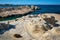 Famous Sarakiniko beach on Milos island in Greece