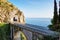 Famous scenic road of Amalfi coast, Italy.  A view from the Fiordo of Furore