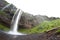 Famous Seljalandsfoss waterfall, Iceland