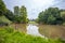 Famous Sempione park in milan and Sforzesco castle