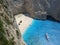 Famous shipwreck in Zakynthos Greece