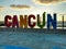 The famous sign of Cancun