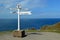 The famous sign post at land`s end, Cornwall, England