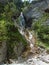 Famous silberkarklamm gorge with klettersteig in austria