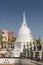 Famous sitting Buddha statues and stupa in the Seema Malaka Temple in Colombo, Sri Lanka. This is situated on Beira Lake and is