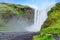 Famous Skogafoss waterfall on Skoga river. Iceland, Europe