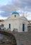 Famous Small Church with Blue Dome in Mykonos