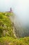 Famous Sniezne Kotly valley in Karkonosze / Krkonose mountains in fog, Poland