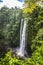 Famous Sopoaga Falls Waterfall in Samoa, Upolu, Pacific island