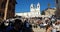 Famous Spanish Steps and the Church Trinit dei Monti at the top in Rome, Italy