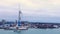 Famous Spinnaker Tower at Portsmouth - aerial view