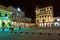 Famous square in Old Havana illuminated at night