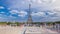 Famous square Trocadero with Eiffel tower in the background timelapse hyperlapse.