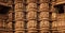 Famous stone carving sculptures of Khajuraho