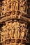 Famous stone sculptures of Khajuraho