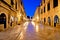 Famous Stradun street in Dubrovnik night view