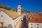 Famous Stradun street in Dubrovnik view from walls