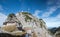 famous summit with railway top station, observatory Wendelstein mountain, upper bavarian alps