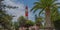 Famous Swakopmund Lighthouse in Swakopmund, city on the Atlantic coast. Namibia, panorama