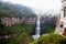 Famous Tequendama Falls located southwest of BogotÃ¡ in the municipality of Soacha