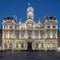 The famous Terreaux square in Lyon city by night