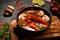 Famous Thai food recipe, Tom Yam Kung or spicy hot soup with shrimps