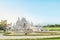 Famous Thailand temple or grand white temple Call Wat Rong Khun,at Chiang Rai, Thailand