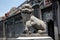 The famous tourist attractions in Guangzhou city China Chen ancestral temple, Qianmen granite carved lions.