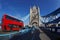 Famous Tower Bridge in London, England