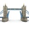 Famous Tower Bridge London, UK on white. 3D illustration