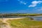 Famous Town Neck Beach Boardwalk in Sandwich, Massachusetts, USA