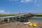 Famous Town Neck Beach Boardwalk in Sandwich, Massachusetts, USA