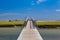 Famous Town Neck Beach Boardwalk in Sandwich, Massachusetts, USA