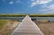 Famous Town Neck Beach Boardwalk in Sandwich, Massachusetts, USA