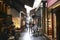 Famous traveler destination of laneway with shops, restaurants and cafes in Melbourne CBD, Victoria, Australia