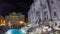 The famous Trevi Fountain at night timelapse.